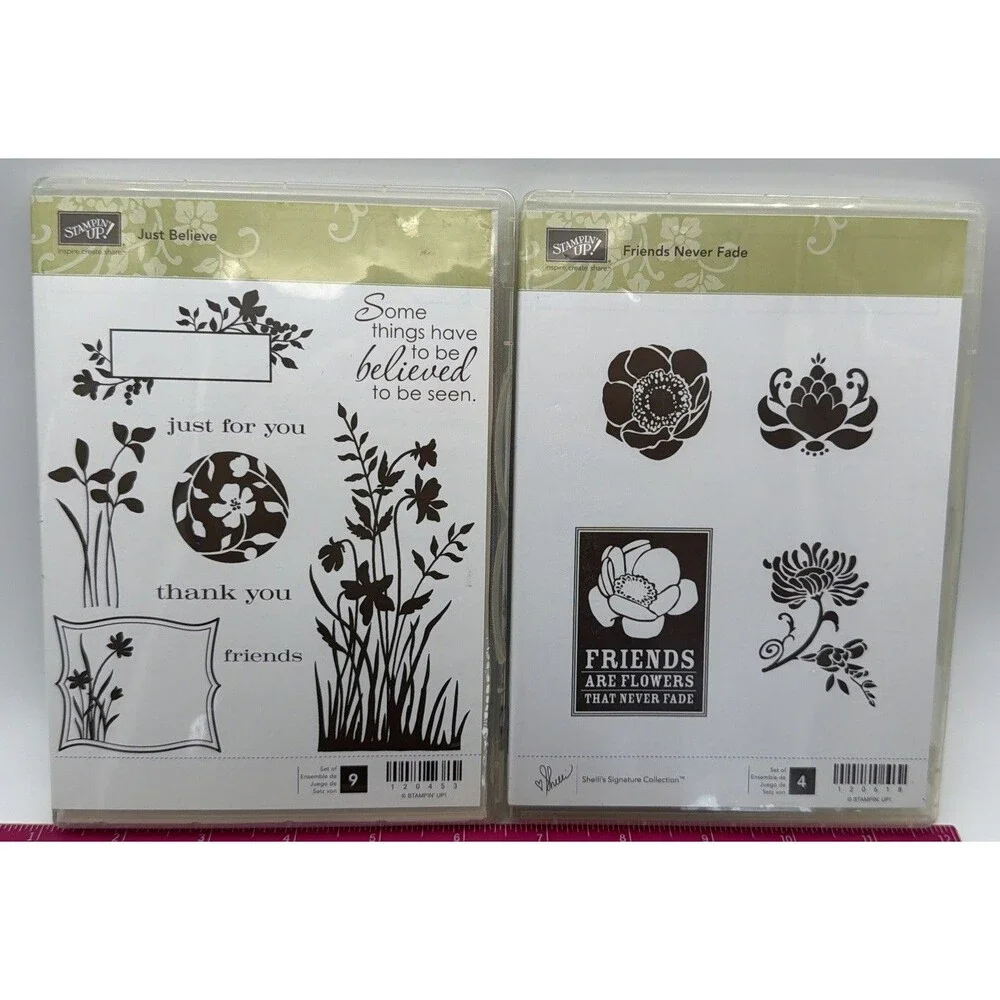 Stampin’ Up! Just Believe Set of 9 and Friends never fade thank you silhouette